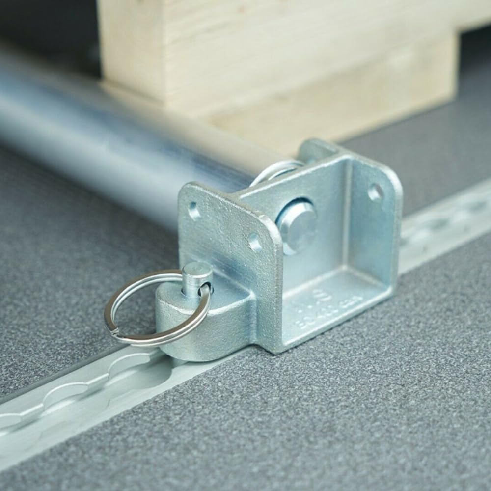 PalettenStop, Aluminiumprofil 50 x 50 mm, Sperrbalkenzapfen 19 mm, Airlineschienen-kompatibel, verhindert Palettenverrutschen im Laderaum (4X Palettenstop)