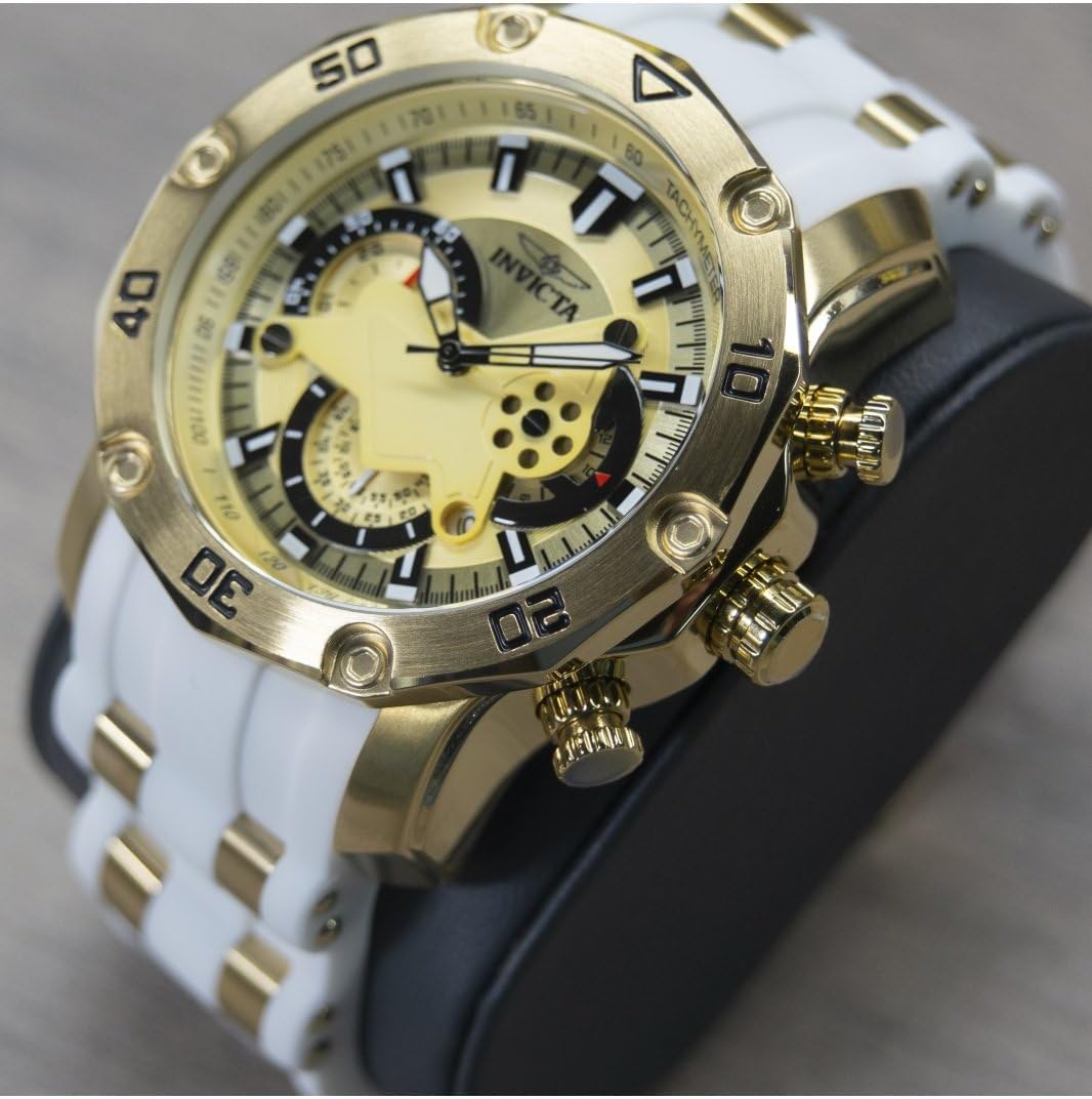 Invicta Men Pro Diver Scuba Quartz Watch, White, 23422