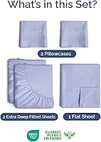 Vista 633 de Extra Deep Pocket Split King Sheets - 5 Piece Breathable & Cooling Bed Sheets - Hotel Luxury Bed Sheet Set - Soft, Wrinkle Free & Comfy - Easily
