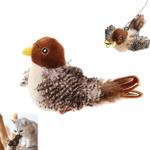 Interactive Chirping Bird Cat Toy, Simulated Chirping Bird Cat Toy Flapping