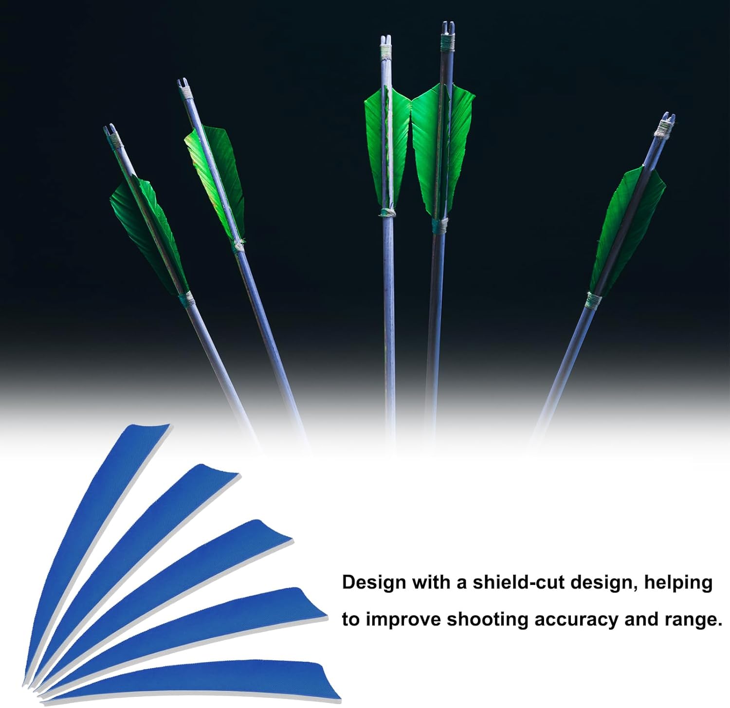 PATIKIL 25pcs Arrows Vanes Right Wing Arrow Feather Turkey Fletching Archery Accessories for DIY Target Shooting Hunting