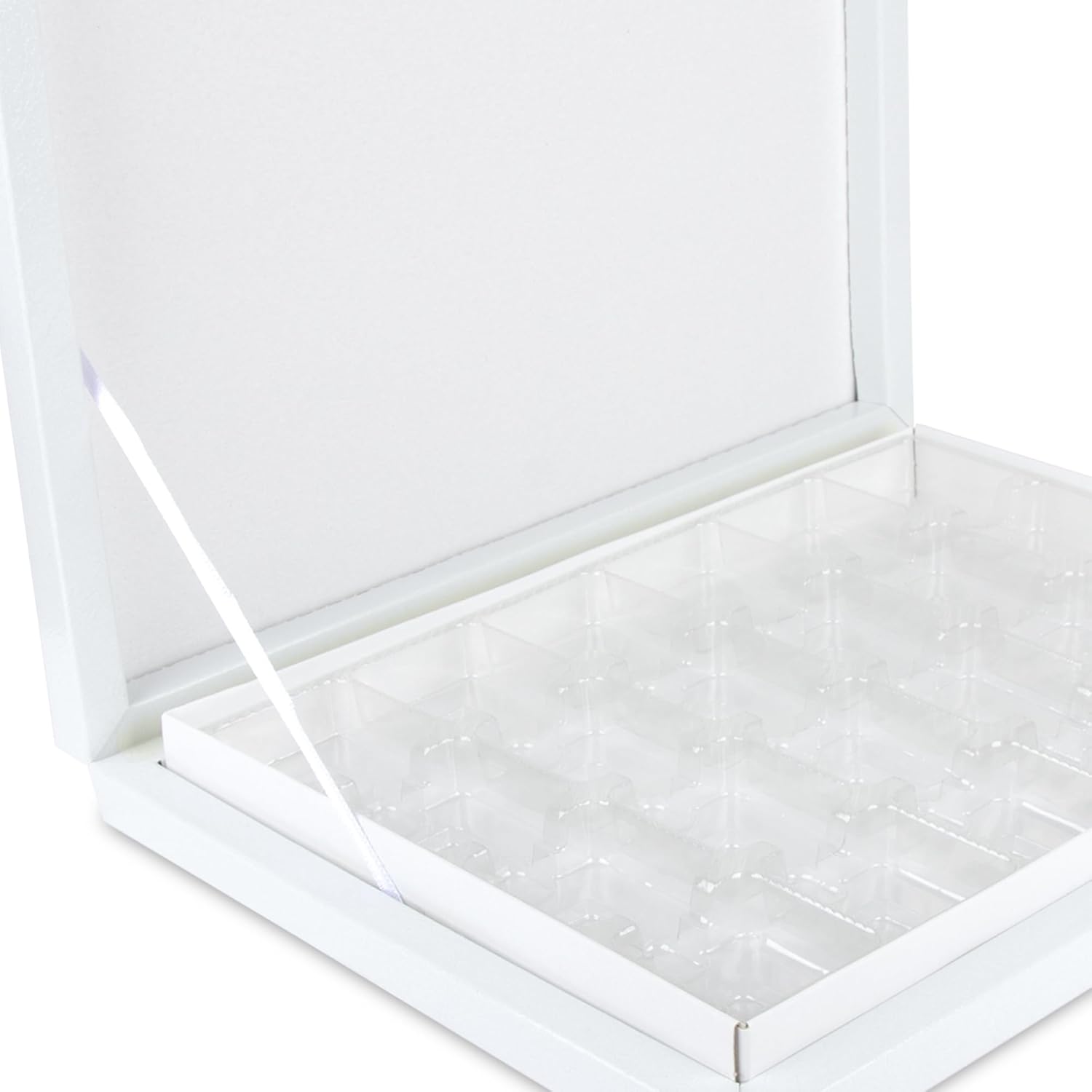 Luxury Chocolate Gift Box with 6x4 Divider Insert – Empty Candy & Chocolate Gift Box for Weddings, Birthdays, Party Favors & Events (5, White)