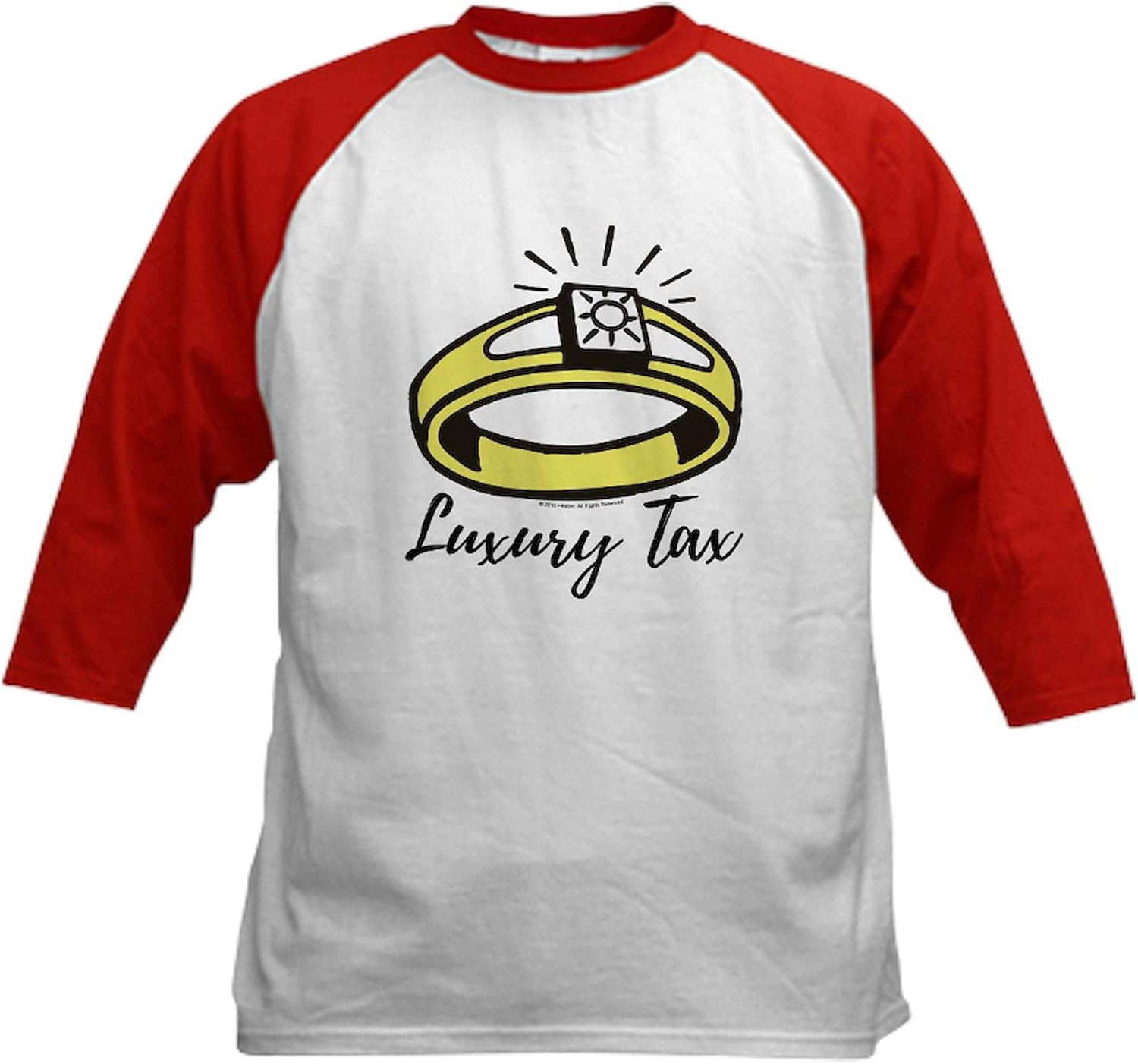 CafePress Monopoly Luxury Tax Kids Baseball Tee Kids Cotton Baseball Jersey, 3/4 Raglan Sleeve Shirt