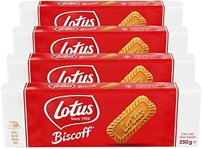 128 Biscoitos, 4 Pacotes, Bolacha Belga, Lotus Biscoff