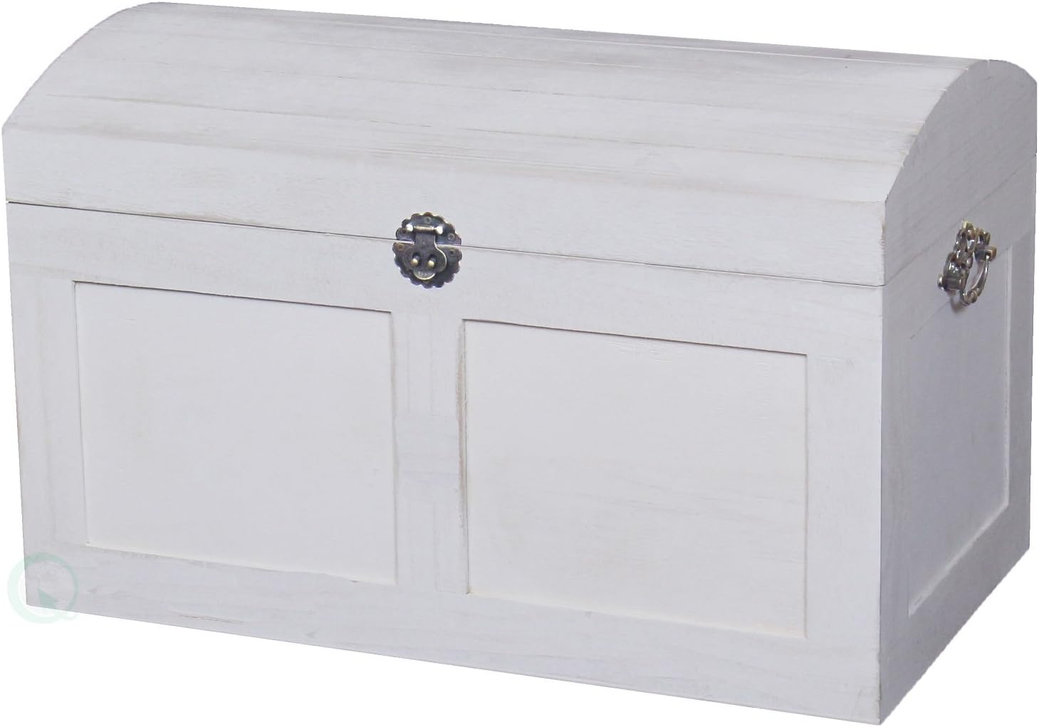 Vintiquewise(TM) White Barn Trunk