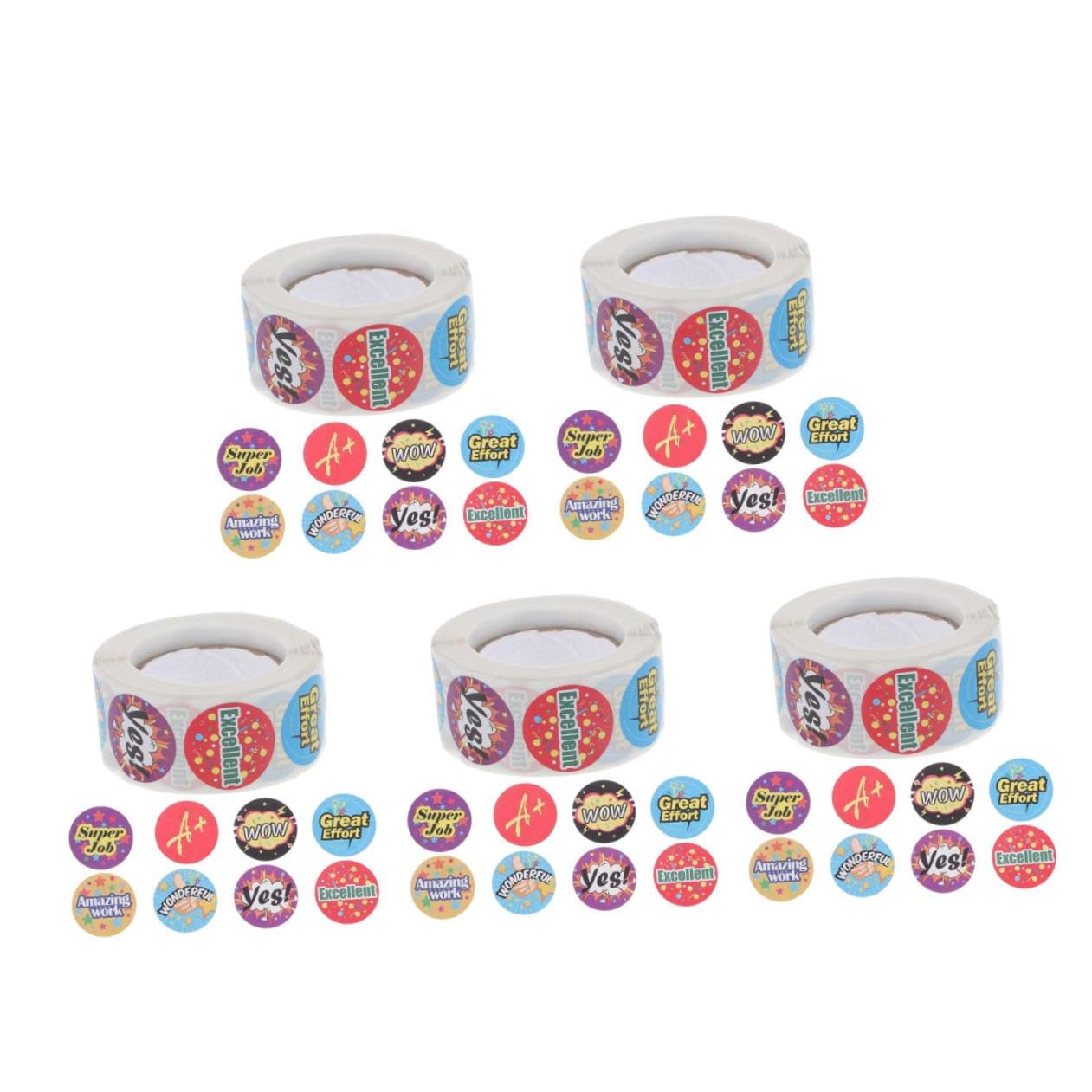 STOBOK 5rollen Roll School Kids Motivationsaufkleber Belohnungssticker Für Lehrer Verhaltensverbesserungen Der Schule Klassenzimmer Für Selbstmotivation Und Anerkennung