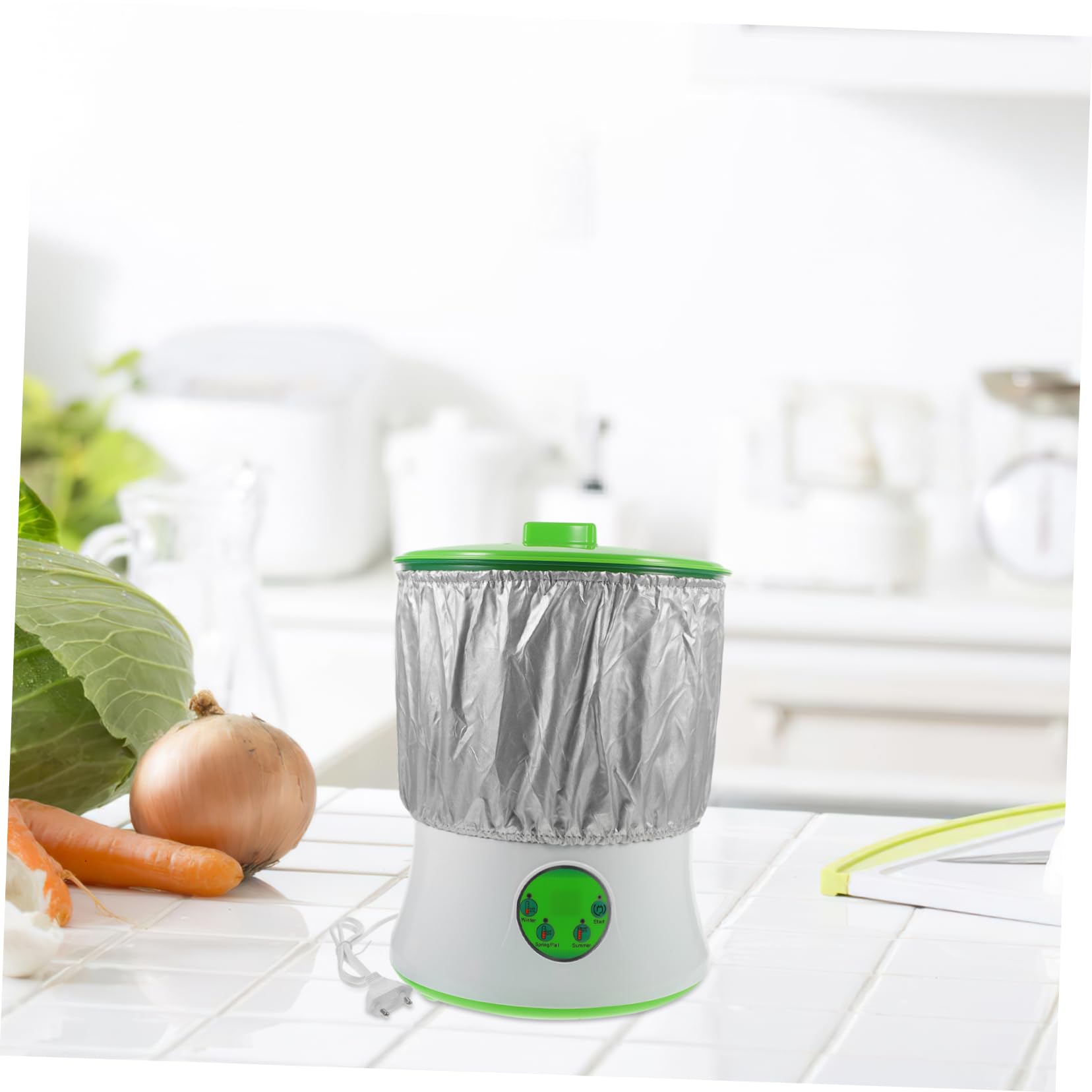 Toddmomy Machine à Germer Haricots Électrique Double Couche Système de Circulation Automatique et Pompe à Eau