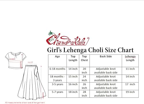 Vista 8 de Chandrakala Juego de choli Lehenga para niñas, estilo indio, tradicional, listo para usar, Pattu Pavadai, ropa étnica (KL104)