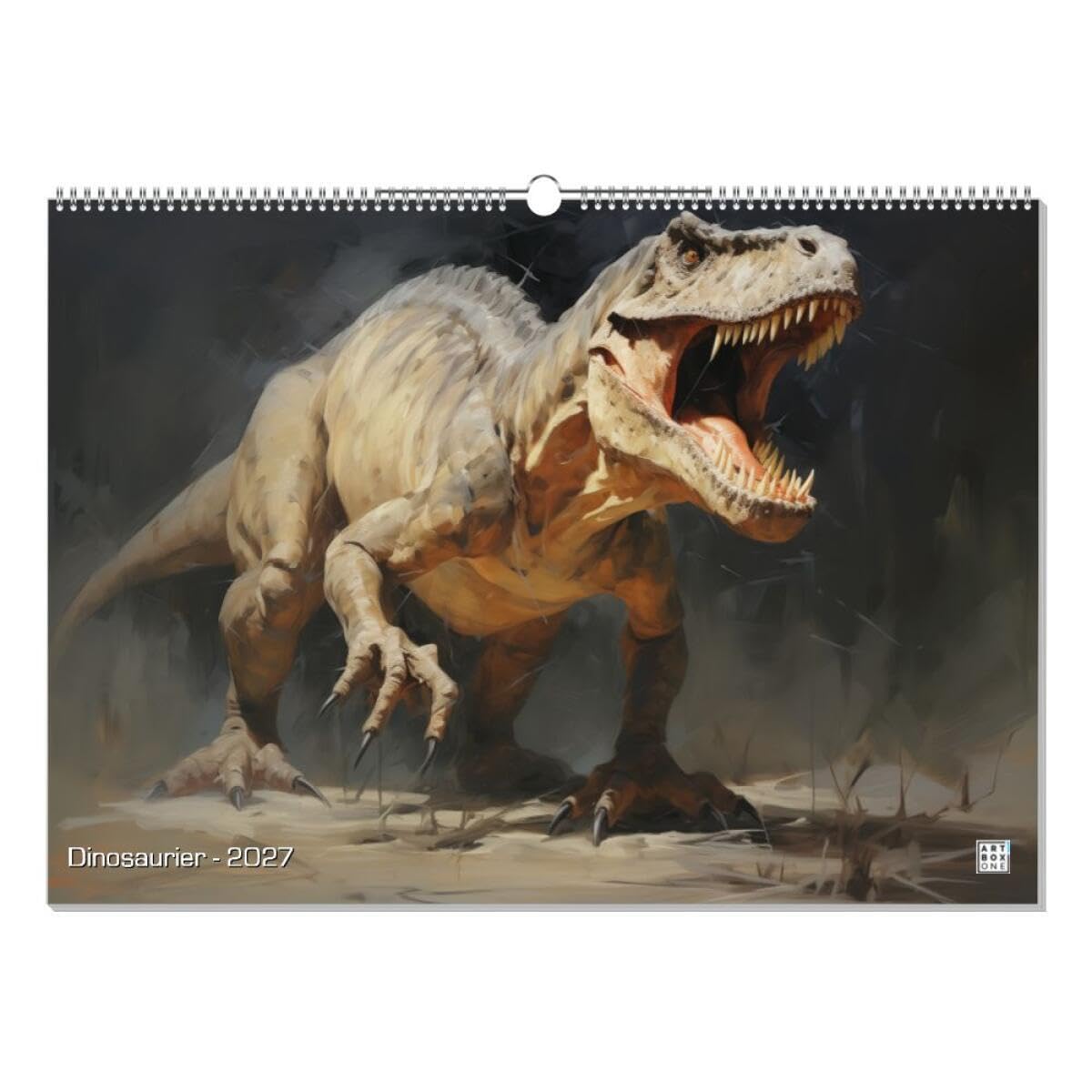artboxONE Kalender 2027 Dinosaurier Wandkalender A2 2027 Tiere