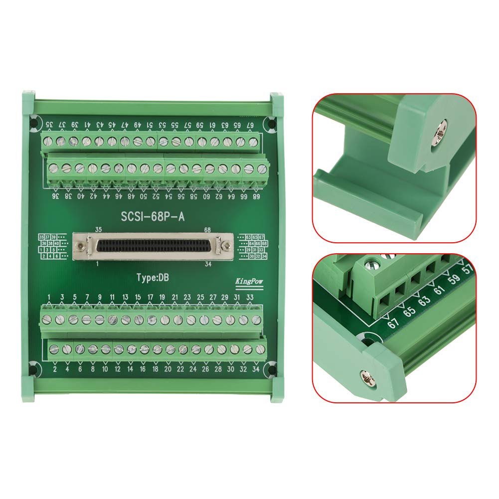 SCSI68 68-pin DB Type Female Connector Board Terminal Module Connector Terminal Block Brass 48V 1A
