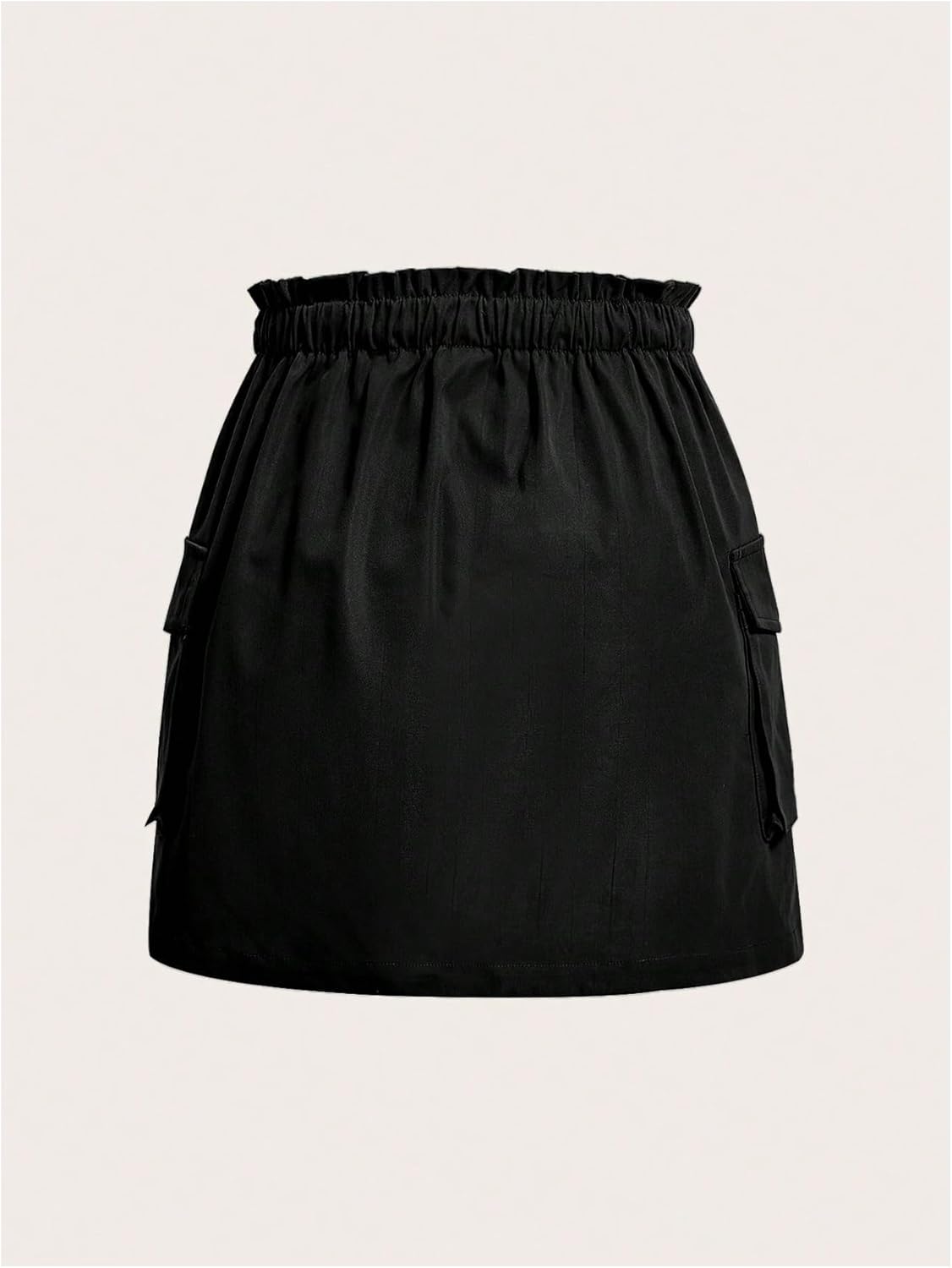 OYOANGLE Women's Plus Size Drawstring Elastic Waist Cargo Skirt Flap Pocket Skirts Streetwear - Image 2