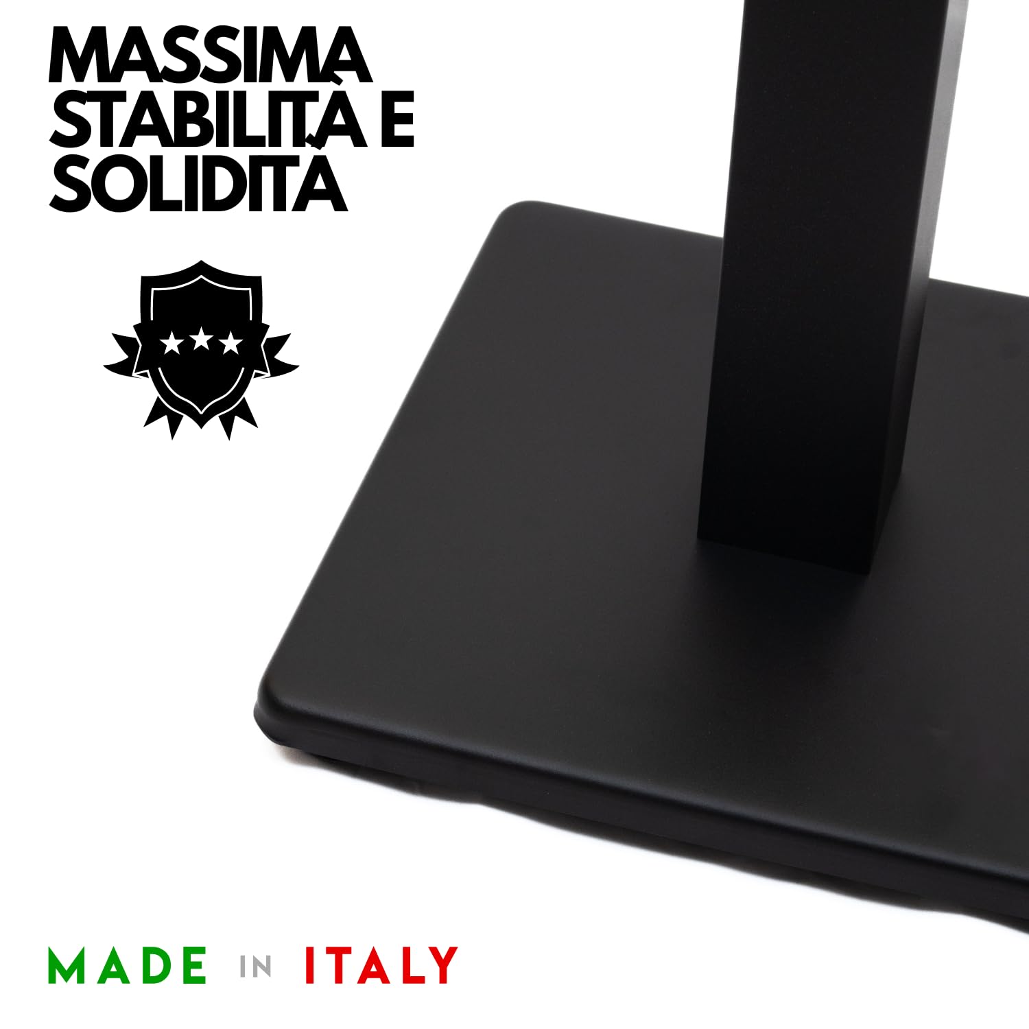 MOHOME Gambe per Tavolo Ferro Made In Italy Nero Rotondo Quadrato Stile Moderno Struttura Robusta Base Stabile Solida Piedini Regolatori Tavoli Soggiorno Bar Bistrò Ristoranti Catering