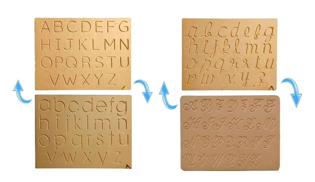 RCW Wooden Tracing Board for Kids Educational Tracing Kit Reversible Capital, Small & Cursive Handwriting and Learning Practice Slate for Hindi, English, Number, Alphabet Letters (Set of 2) (B0DCZNTBCX) Amazon Price History, Amazon Price Tracker
