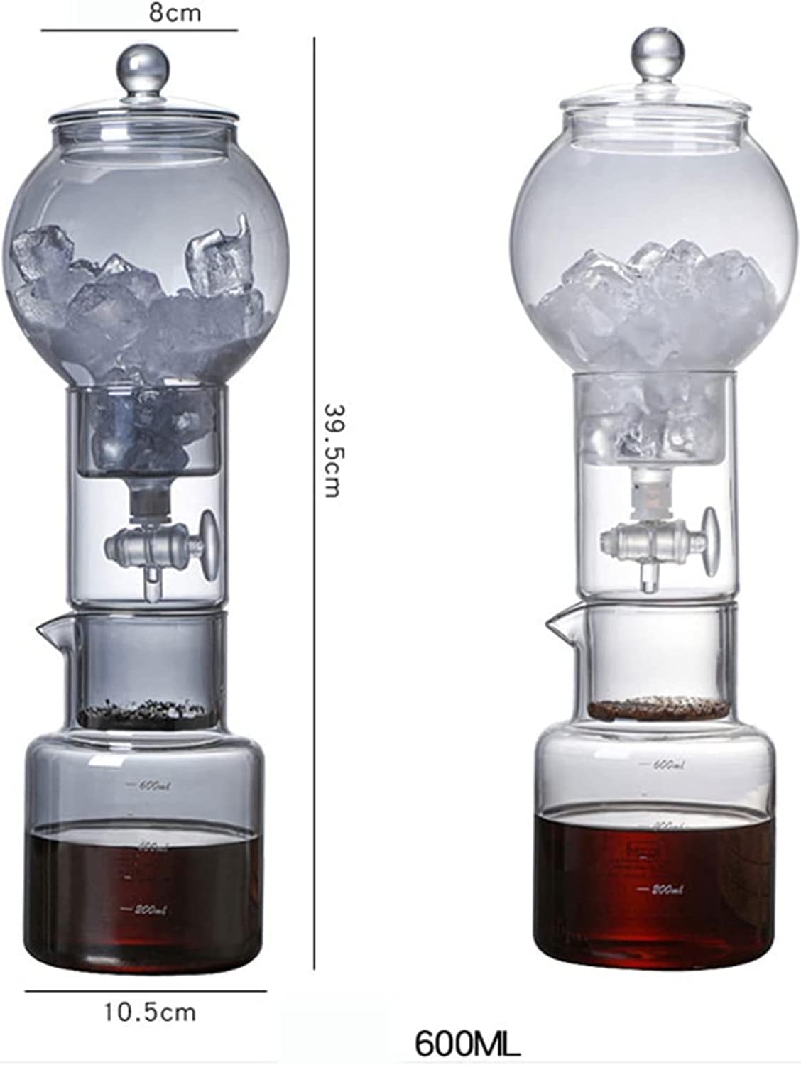 Percolator Coffee Pot Cold Brew Coffee Pot Set with Filter Glass Dripper Ice Drop Coffee Maker Quality Specialized Barista Accessories Espresso