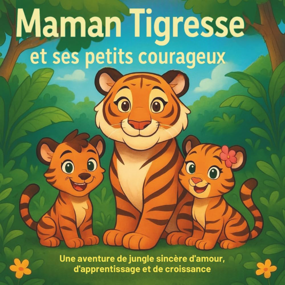 Maman Tigresse et ses petits courageux: Livres d'histoires pour enfants | Une aventure émouvante dans la jungle sur l'amour, l'apprentissage et la ... | 30 pages (Children's Storybooks in French)