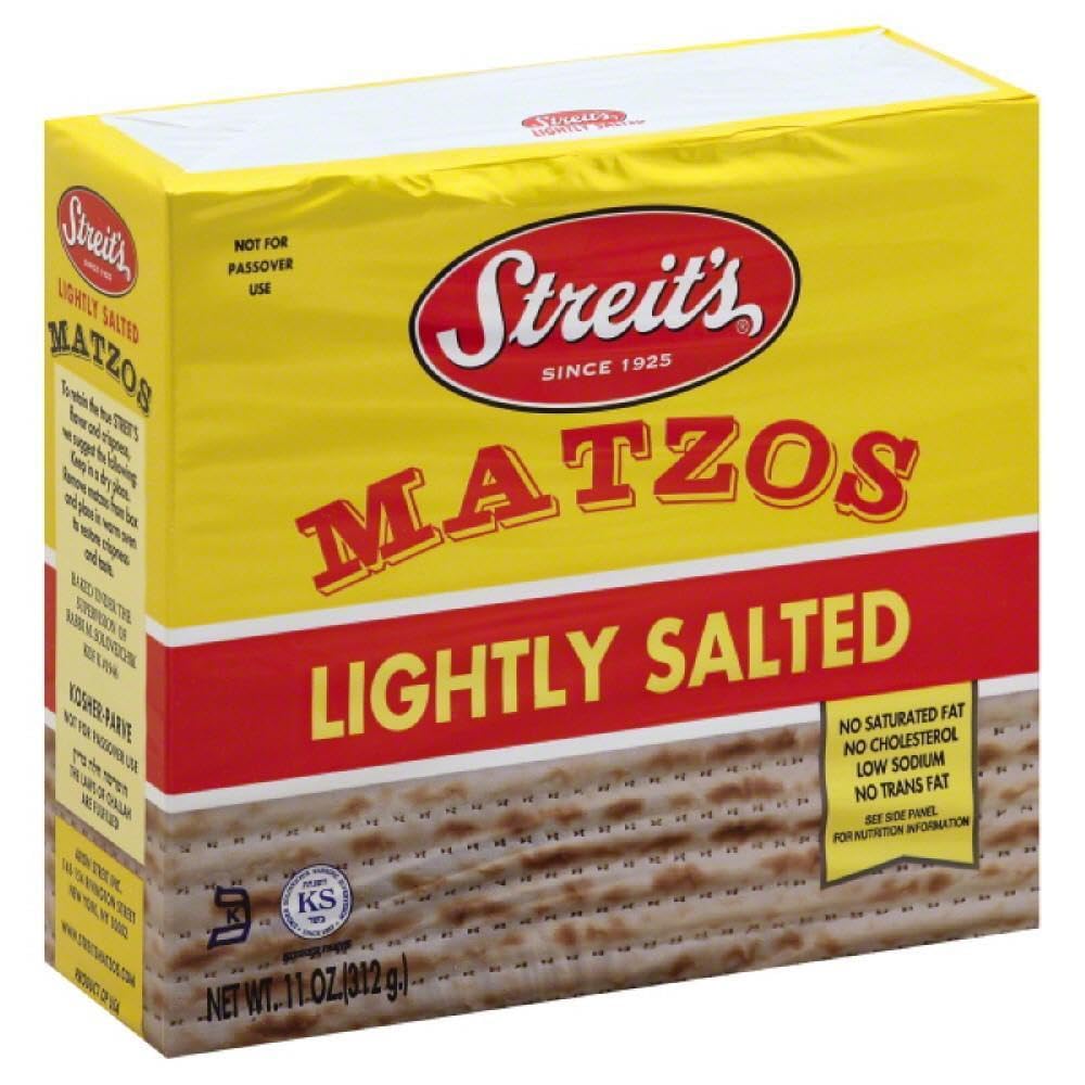 Streits, Lightly Salted Matzo, 11 Oz (Single)