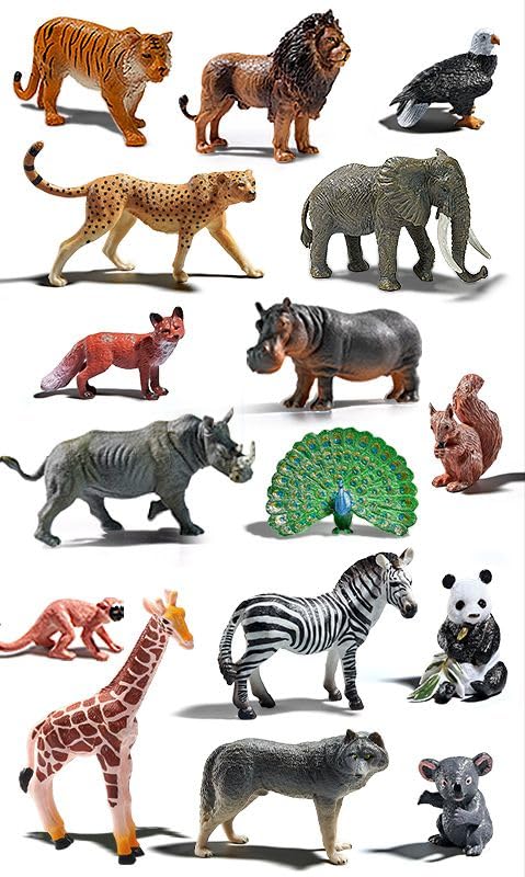 Amazon.co.jp: Raineed 17PCSミニ農場動物フィギュアセット 動物