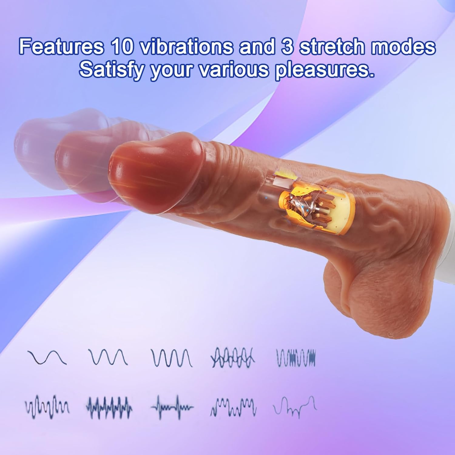 Dildo Realistico Vibratoreper Donna Professionale - Sex Machine Dildo Anale Sexytoysys Donna Coppia con 9 Mmodalità di Spinta, Oscillazione e Vibrazione, Vibratore Anal Sex Toys Sessuali per Donne