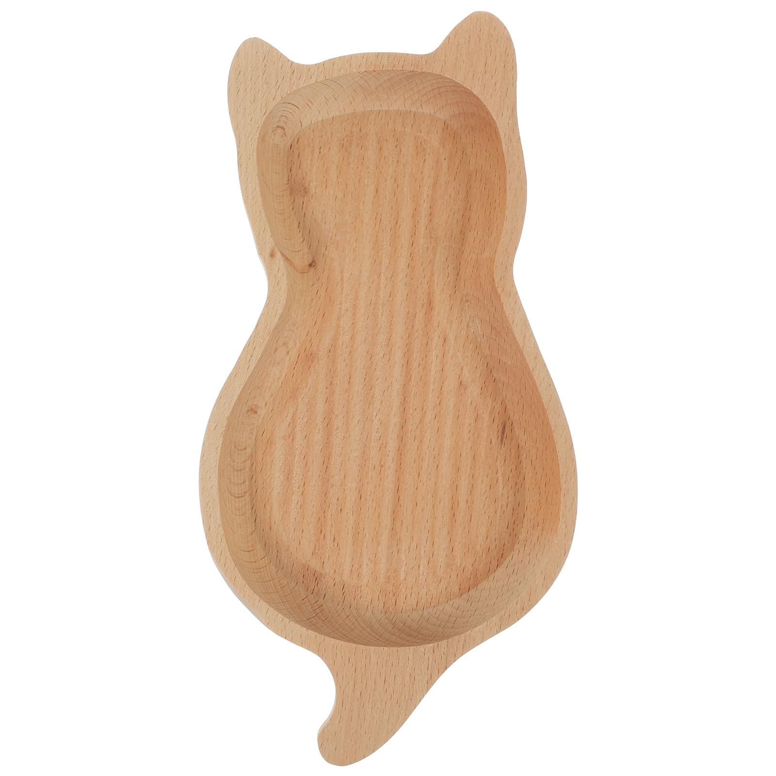 Plateau de service en bois en forme de chat ergonomique