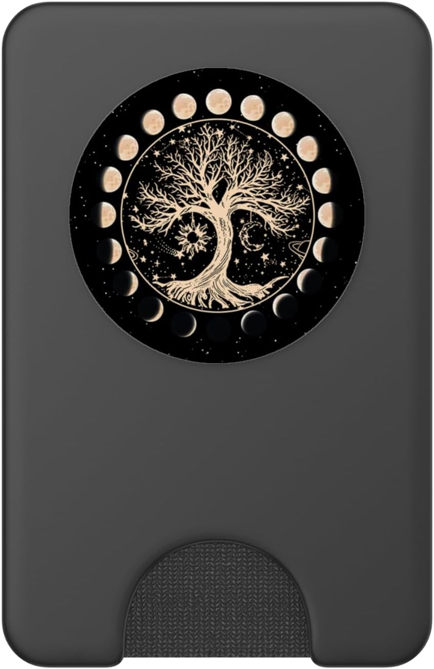 Aesthetic Tree of Life Moon and Sun Stars Space Galaxy PopSockets PopWallet for MagSafe