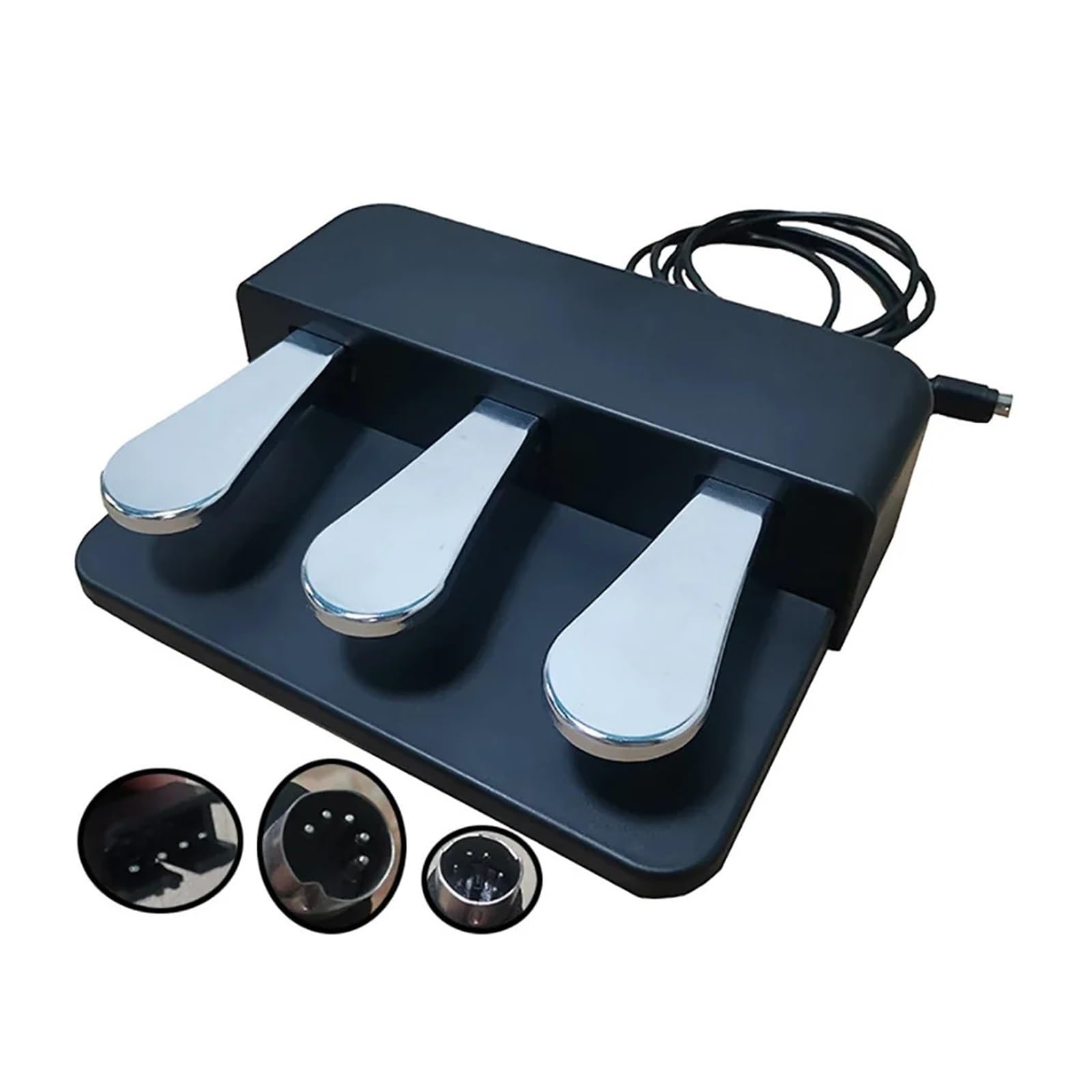 Pedale Sustain Triplo A 6 Pin For Pianoforte Digitale - Compatibile Con Yamaha P125 P128 P225 P48(P225)