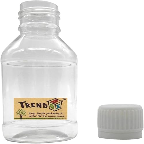 Miniatura 7 de TrendBox - Mini almacenamiento de PET vacío transparente 3.4 fl oz3.53 oz100 cc botellas de plástico duro duradero tapa tapa tapa redonda relleno
