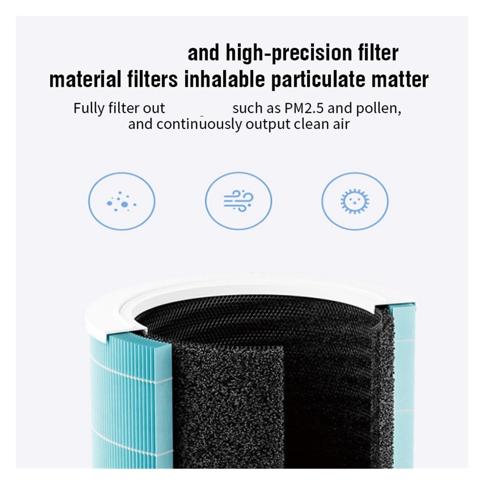 Cartuccia Filtro Purificatore Aria, Compatibile Con Xiaomi, Compatibile Con Mi Home, Filtro Hepa Fix Purificatore Aria 4 Lite PM2.5, Accessori Filtro Purificatore Aria(Grey)