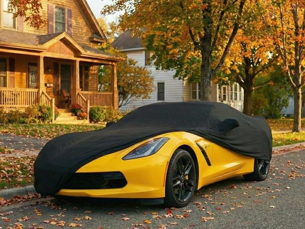 Custom Fits C7 2014-2019 Chevy Corvette Car Cover Black Sapphire Metallic Covers