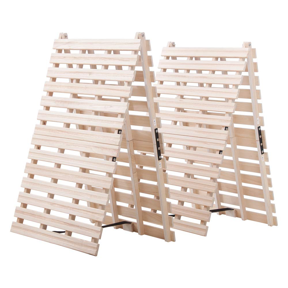 すのこベッド　折りたたみ　天然桐　二つ折り　ベッドフレーム　木製2折桐木床 S すのこベッド 折りたたみ 天然桐 二つ折り ベッドフレーム 木製 ダブル