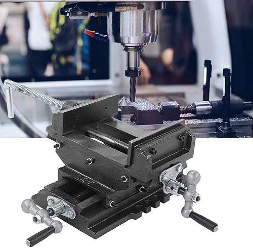 Miniatura 2 de Prensa de taladro de diapositiva cruzada de 5 pulgadas, tornillo de banco de hierro fundido resistente para fresado de hierro fundido Vise de