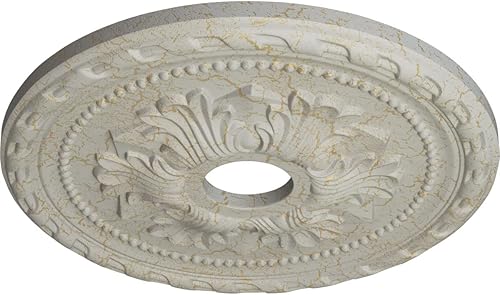 Miniatura 79 de Ekena Millwork CM20PM Medallón de techo Palmetto, 20 7/8 pulgadas de diámetro exterior x 3 5/8 pulgadas de diámetro interior x 1 5/8 pulgadas, Primed