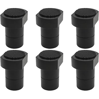 DeeRace 6pcs Bench Dog Clamp Workbench Peg Brake Stop Clamp Table Brake Carpentry Stop for Flat Tensioning T-Track Dog Hole Clamps, Black 20MM