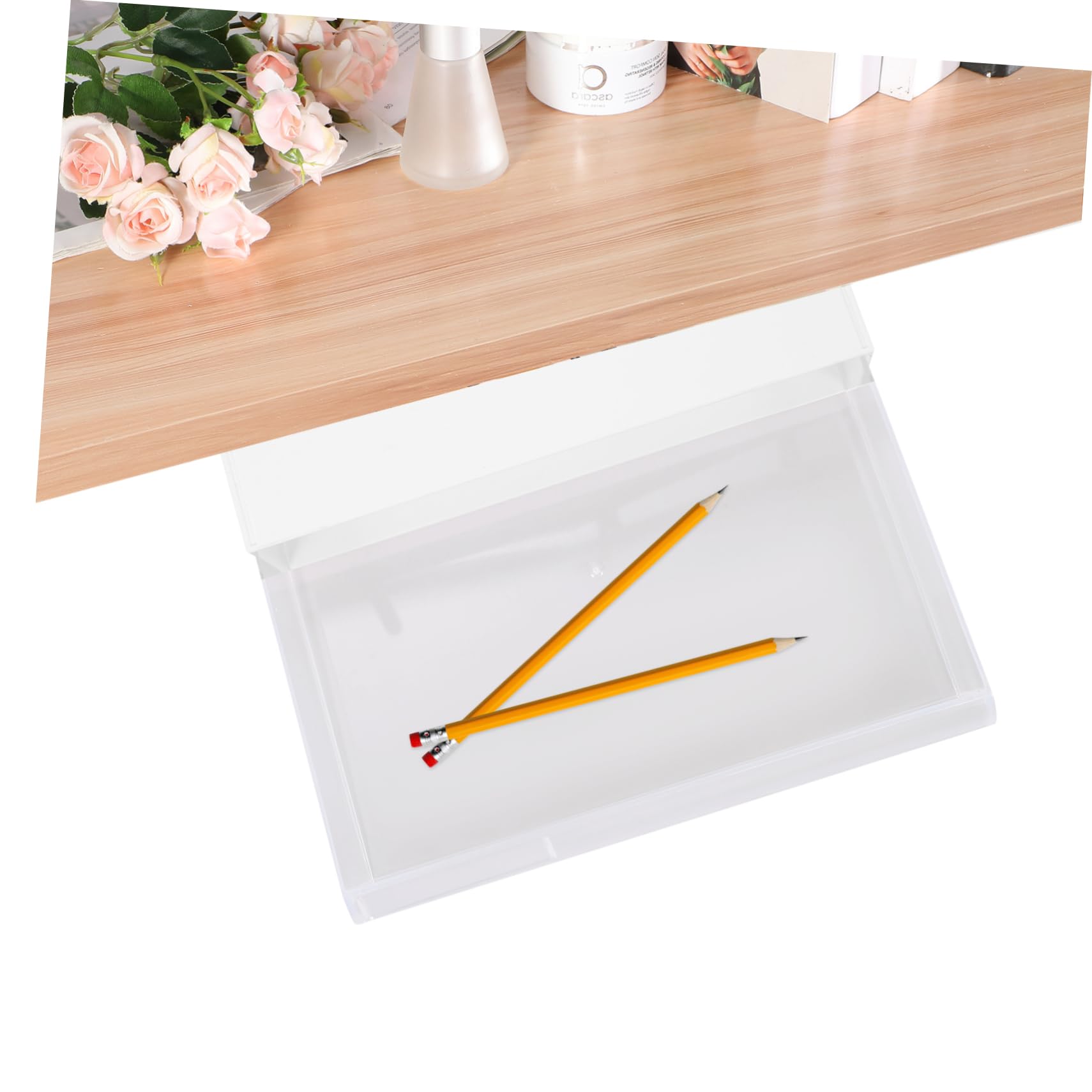 Lurrose 5stücke Untertisch Organizer Mit Selbstklebender Schublade Transparente Schublade Für Schreibtisch Kosmetik Und Bürobedarf Einfache Installation Platzsparend Große Kapazität