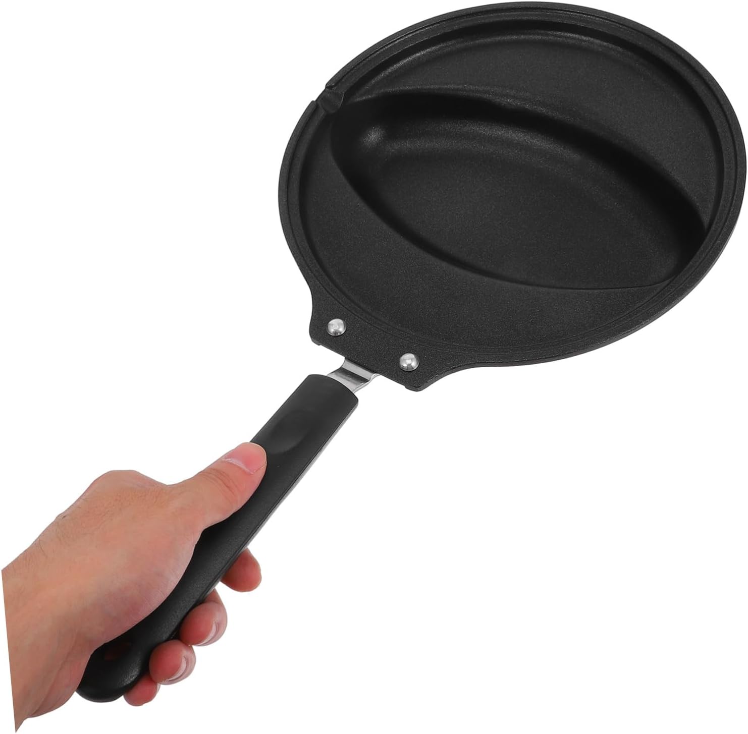 Ciieeo Multipurpose Non-stick Omelette Rice Pan Easy Clean Frying Saucepan with Heat Insulation Handle for Home Cooking Black