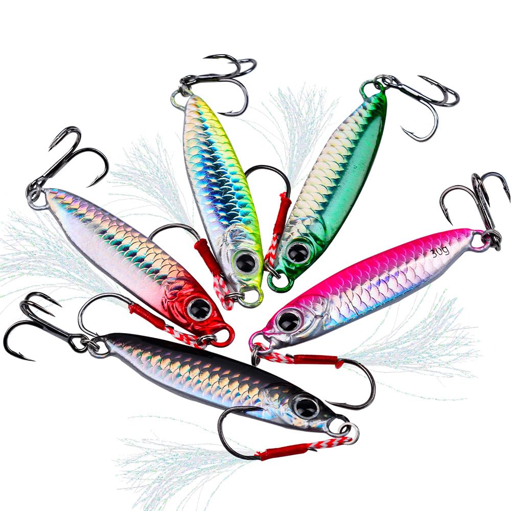 Señuelos Pesca 6.5 Cm | Juego 5 Unidades, Flotantes, Colores Realistas, Ganchos Afilados, Para Agua Dulce