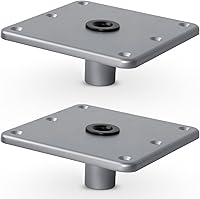 Vista 7 de MATINA Base de asiento de barco, pedestal y base de aluminio de 7 x 7 pulgadas con enchufe de poste de pasador de 3/4 pulgadas, accesorios de barco