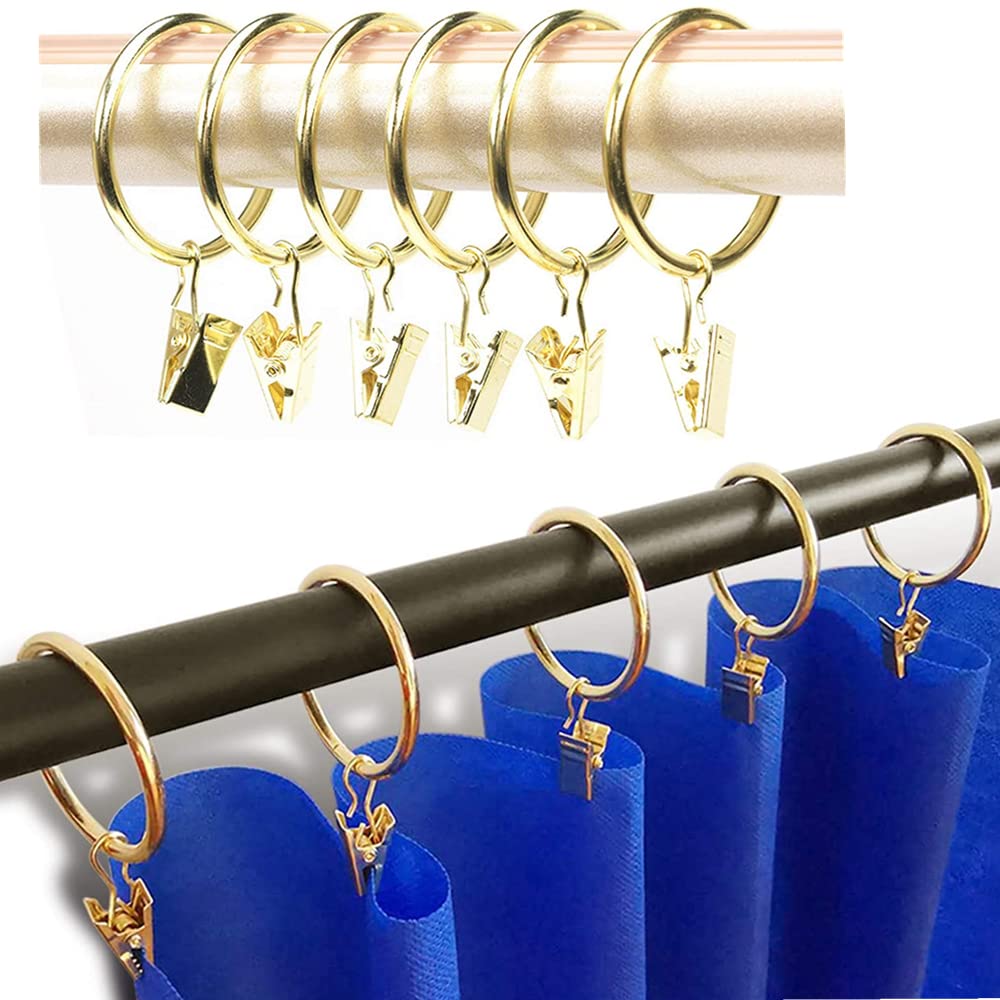 Vorhang-Clips Mit Ring – 40 Stück, Goldfarben – Für Vorhänge, Fotos, Deko – Robust & Leicht Gleitend