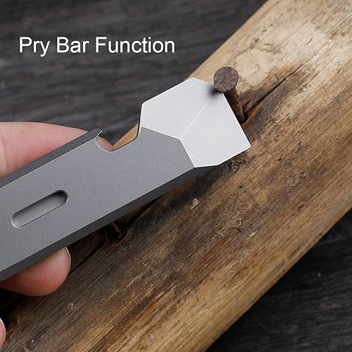 Miniatura 4 de Barra de palanca de titanio con función de abridor de botellas, herramienta multifunción portátil compacta