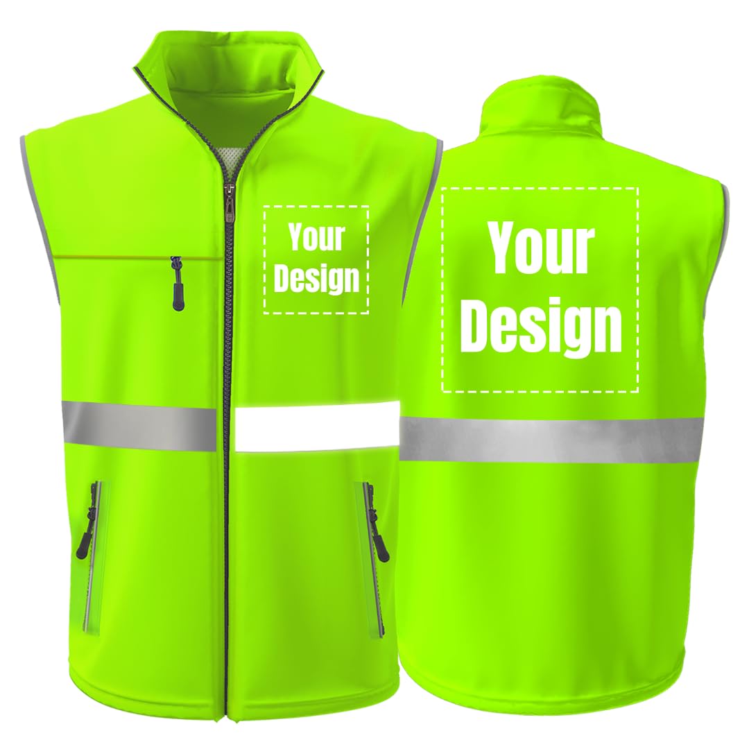 YOWESHOP High Visibility Reflective Safety Vest Sleeveless Jacket Customize Logo Outdoor Activity Team Work Uniform