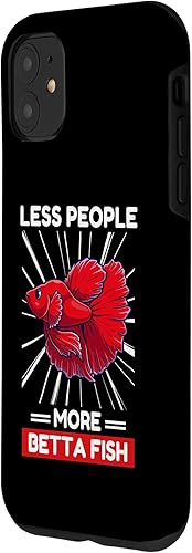 Miniatura 2 de Funda para iPhone 11 Cute Kawaii Betta Fish Less People More Betta Fish