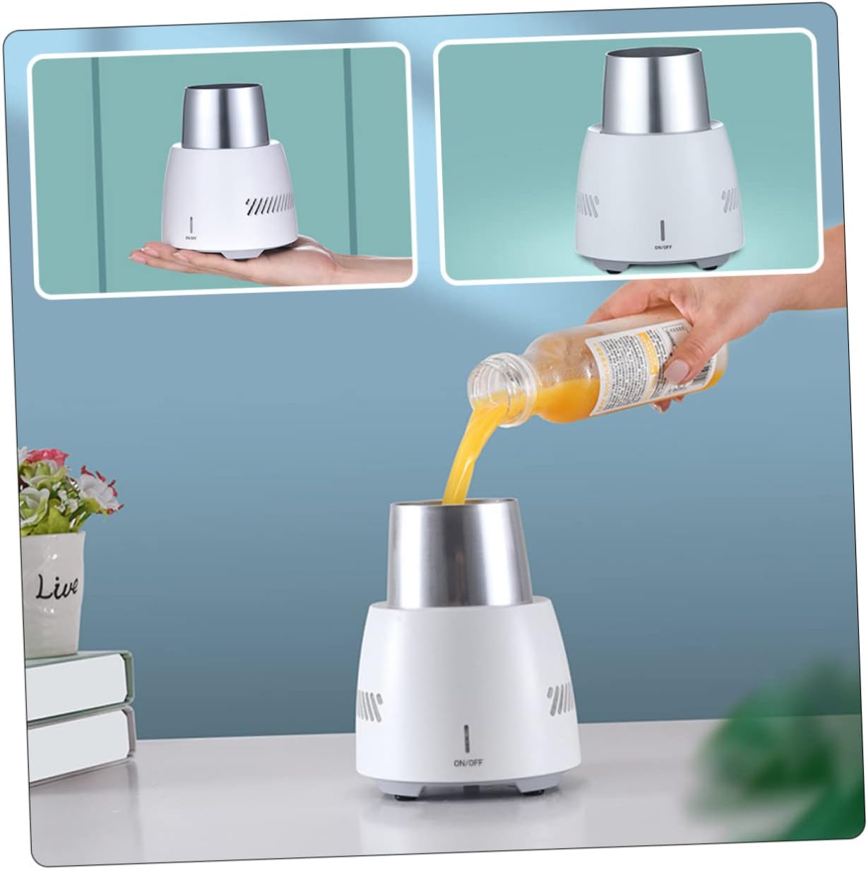 Small Electric Cooler for Drinks Multi-use Cooling Cup for Quick Beverage Chilling Portable Compact Design for Summer Made with Safe Compatible