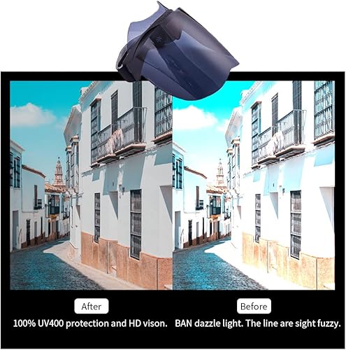 Miniatura 6 de Protector facial con protección UV, visera facial unisex para hombres y mujeres, deportes al aire libre, conducción, UPF 70+, gorras con viseras