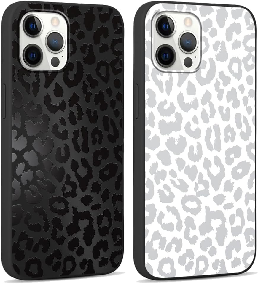 J.west Case For IPhone 14 Case 6.1 Inch,Luxury Sparkle Translucent Clear Vintage Leopard Print Cheetah Soft Silicone Cover For Girls Women Protective Phone Case
