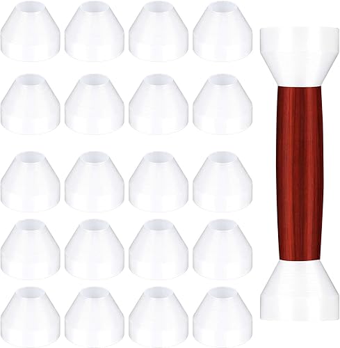 PAGOW Paquete de 20 bujes para bolígrafo, bujes antiadherentes blancos para torneado de bolígrafo CA (0.43 pulgadas 0.433 in de altura, 0.55 nch