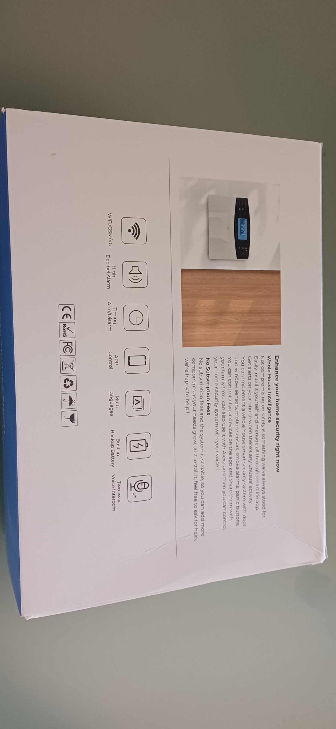 Antifurto casa - Centrale Allarme Antifurto Tuya GSM/WiFi 2 sensori 1 sirena da interno 1 sirena da esterno. APP ed SOS Antipanico