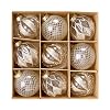 Christmas Baubles Champagne Christmas Baubles 9 Pieces 8 cm Christmas Baubles Colourful Bauble Gift Tree Decoration Pendant for Christmas Tree Holiday Garland Decor Ornaments Champagne Gold