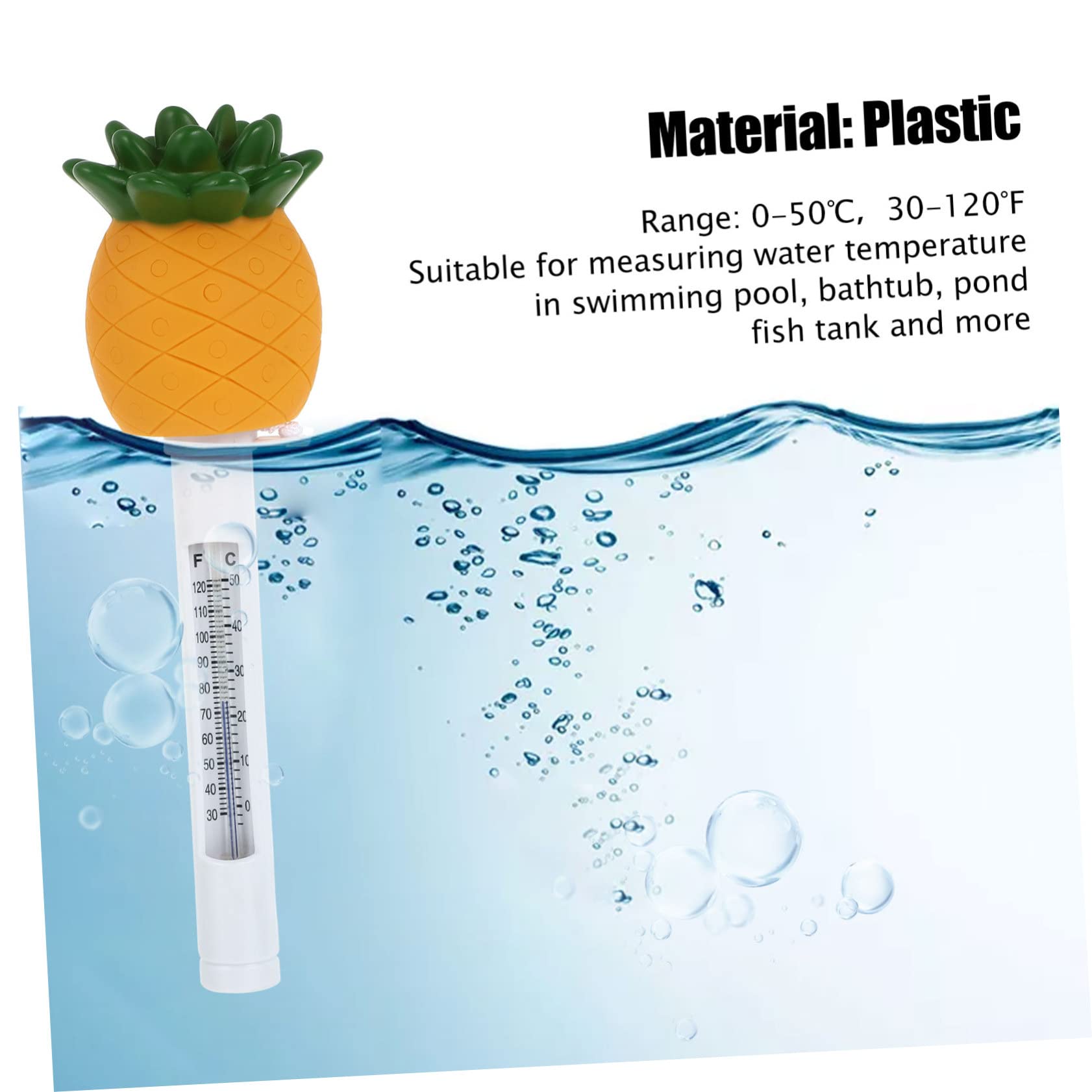 Yardwe 2stücke Pineapple Floating Swimming Pool Thermometer Cartoon Pool Scale Thermometer Für Genaue Temperaturmessung Schwimmbad Und Für Spaß Im Wasser