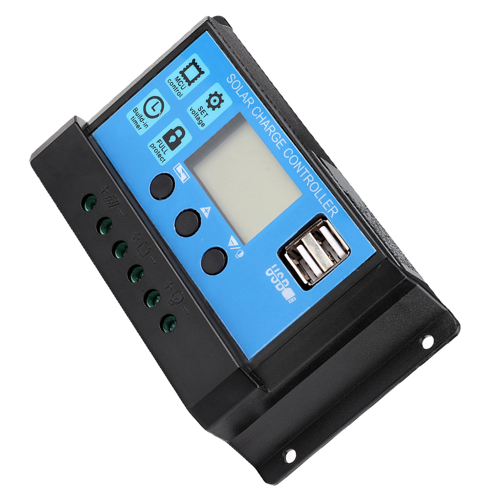 Solarladeregler, PWM Solarbatterieladegerät 60A/50A/40A/30A/20A/10A 12V 24V Auto Solarladeregler PWM-Controller(60A)