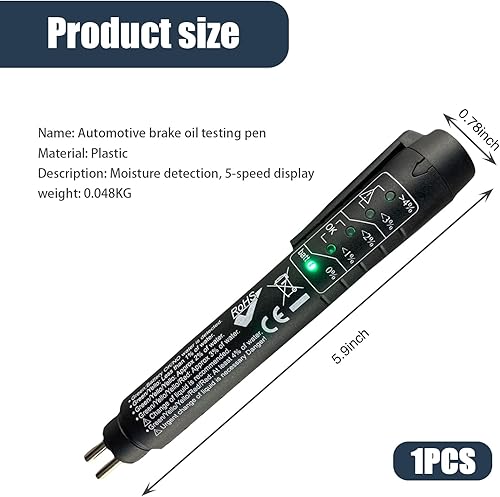 Miniatura 2 de Ajxn 1 bolígrafo de prueba de aceite de freno de automóvil, herramienta de prueba de diagnóstico de análisis de cambio de humedad de aceite