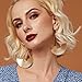 12 Pairs Gold Silver Geometric Earrings Exaggerated Statement Earrings Punk Stylish Sectored Twisted Earring Jewelry for Women(Gold)